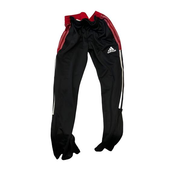 Adidas Ankle Zipped Aeroready Red Black Sweatpants Mens S - Picture 1 of 4